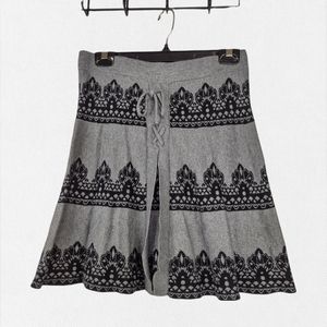 Candies Sweater Skirt With Lace Up Detail, size SM